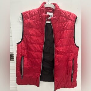 Zara Men’s Vest Sleeveless Zipper Front Red Size Small